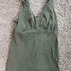 Athleta Sage Green Ribbed Top